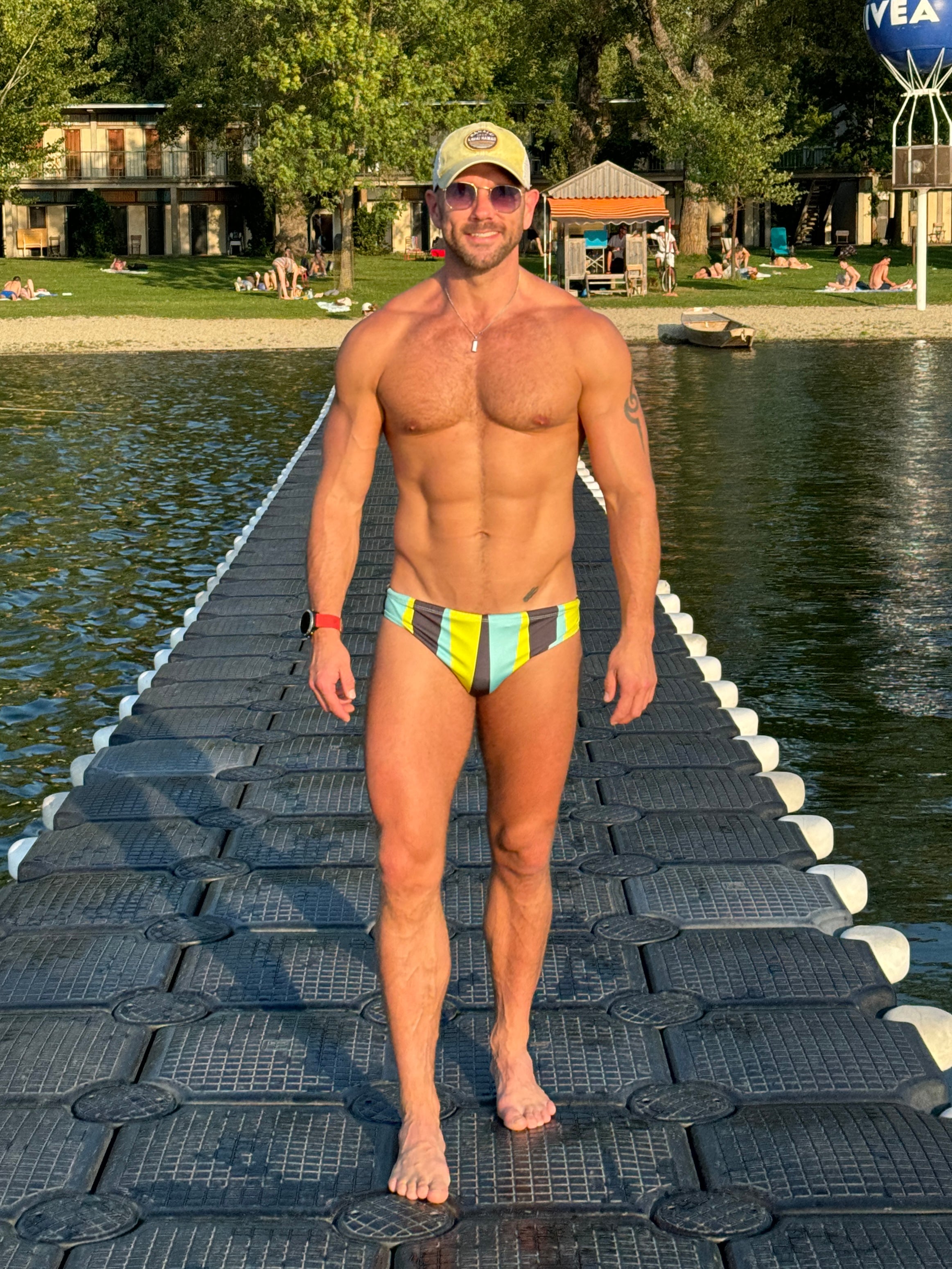 BACKGAMMON SWIM BRIEF by Ikakos Swimwear