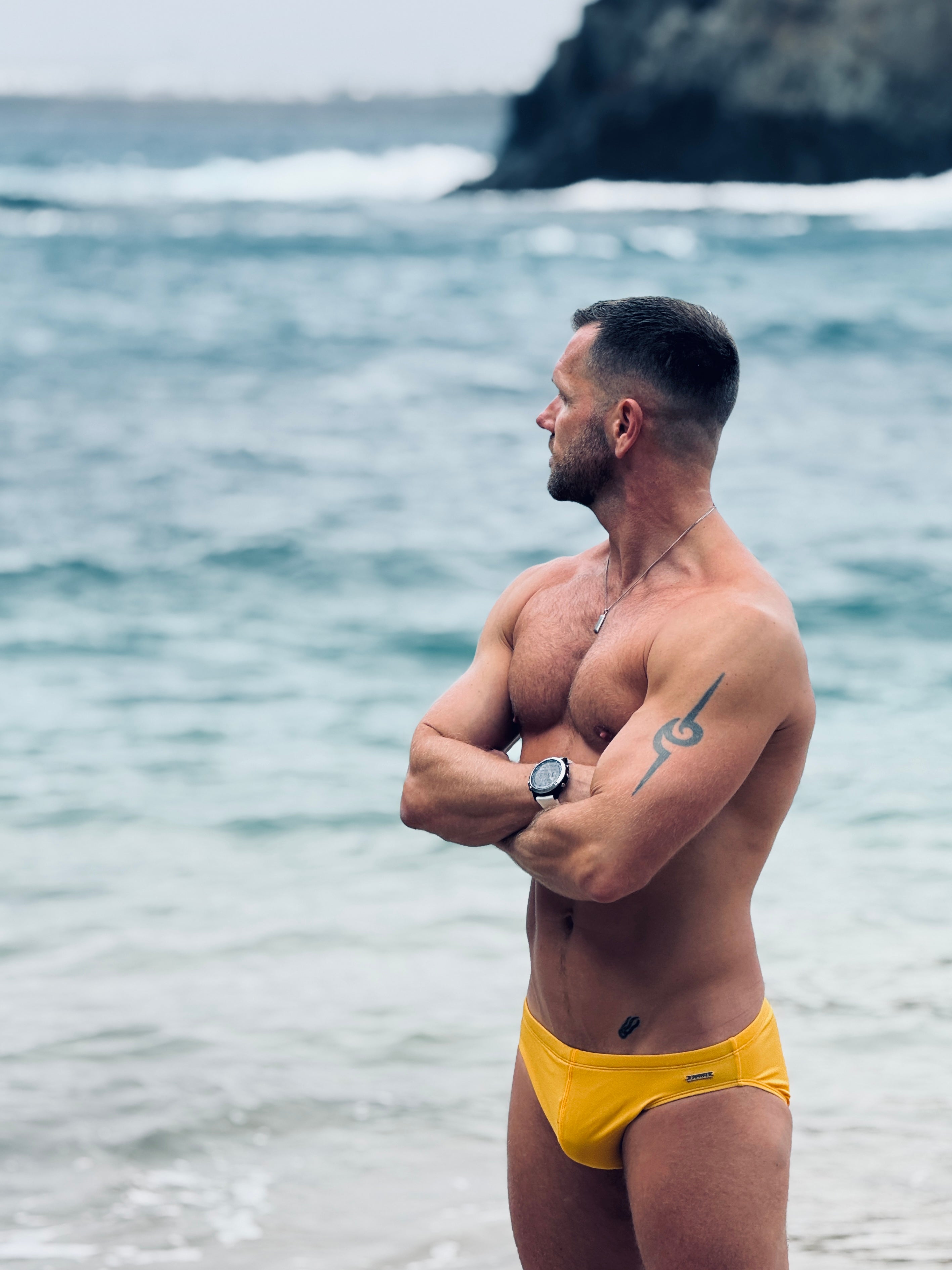 GOLD ORIGINAL SWIM BRIEF by Sullios