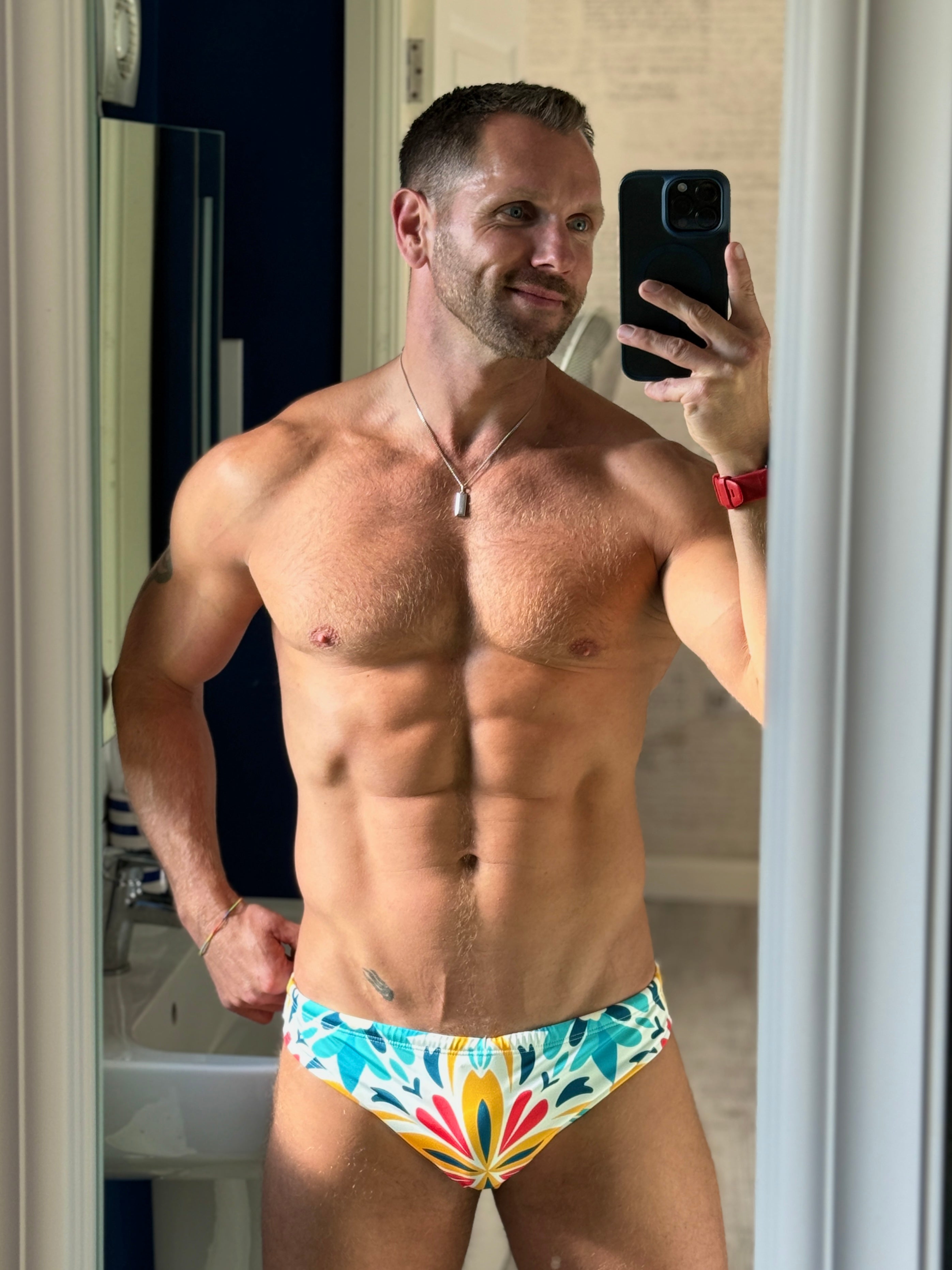 TILE SWIM BRIEF by Ikakos Swimwear